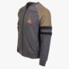 Picture of Arsenal Large Gray / Khaki Cotton-Poly Standard Fit Classic Crew Zip-Up Jacket