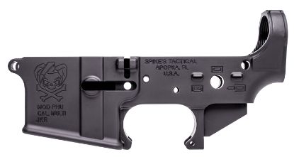 Picture of Spikes Stls024 Phu Joker Stripped Lower Receiver Multi-Caliber 7075-T6 Aluminum Black Anodized For Ar-15 