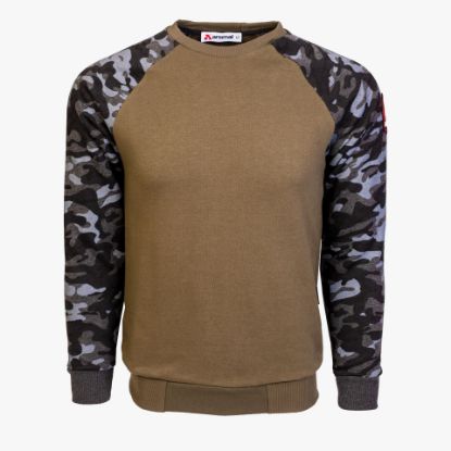 Picture of Arsenal Large Khaki / Black Camo Cotton-Poly Standard Fit Pullover Sweater