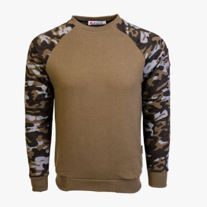 Picture of Arsenal Large Khaki / Camo Series Utility Cotton-Poly Standard Fit Pullover Sweater