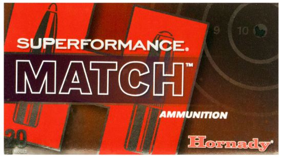 Picture of Hornady 80963 Superformance Match 308 Win 168 Gr Extremely Low Drag Match 20 Per Box/ 10 Case 