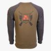 Picture of Arsenal Medium Grey / Khaki Cotton-Poly Standard Fit Icon Pullover Sweater