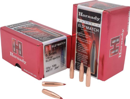 Picture of Hornady 26177 Eld Match 6.5Mm .264 130 Gr Extremely Low Drag Match 100 Per Box/ 15 Case 