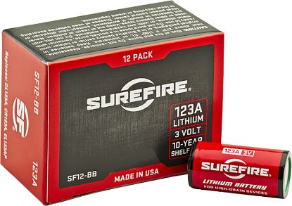 Picture of Surefire Sf12bb 123A Batteries Red/Black 3.0 Volts 1,550 Mah (12) Single Package Boxed 