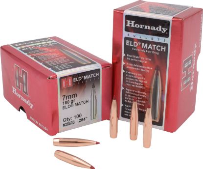 Picture of Hornady 28503 Eld Match 7Mm .284 180 Gr Extremely Low Drag Match 100 Per Box/ 15 Case 