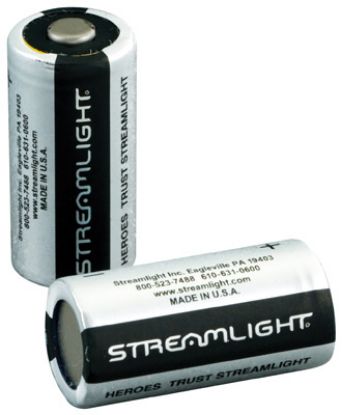 Picture of Streamlight 85175 Cr123a Lithium Batteries Silver/Black 3 Volts (2) Single Pack 