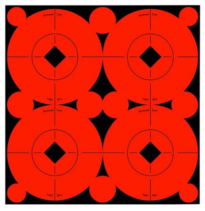 Picture of Birchwood Casey 33903 Target Spots Self-Adhesive Paper Black/Orange 3" Bullseye Includes Pasters 40 Targets 