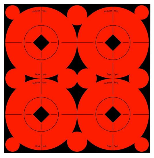 Picture of Birchwood Casey 33903 Target Spots Self-Adhesive Paper Black/Orange 3" Bullseye Includes Pasters 40 Targets 