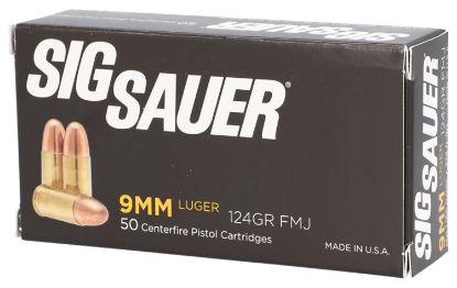 Picture of Sig Sauer E9mmb250 Elite Ball 9Mm Luger 124 Gr Full Metal Jacket 50 Per Box/ 20 Case 