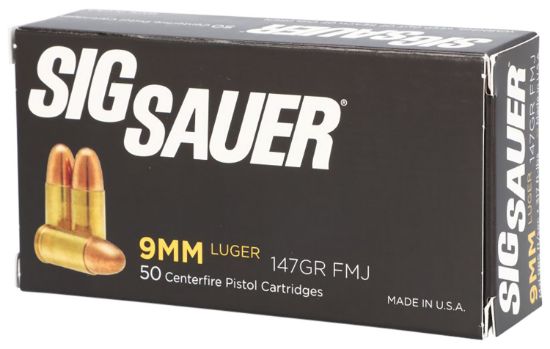 Picture of Sig Sauer E9mmb350 Elite Ball 9Mm Luger 147 Gr Full Metal Jacket 50 Per Box/ 20 Case 