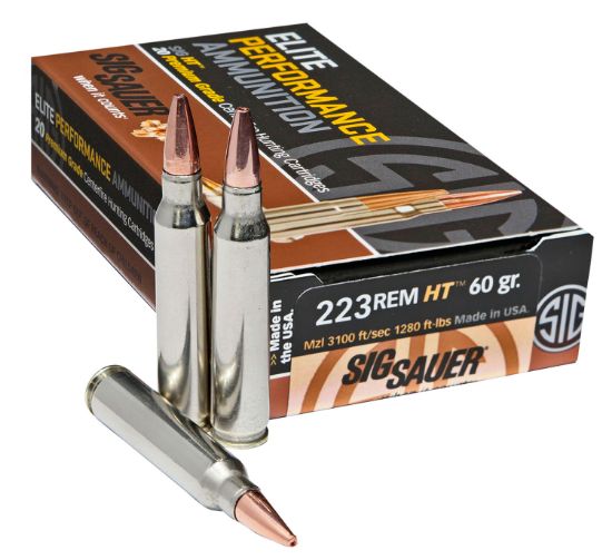 Picture of Sig Sauer E223h120 Elite Copper Hunting 223 Rem 60 Gr Copper Solid 20 Per Box/ 10 Case 