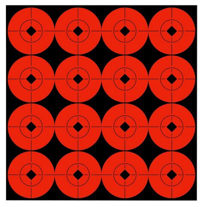 Picture of Birchwood Casey 33904 Target Spots Self-Adhesive Paper Black/Orange 1.5" Bullseye 160 Targets 