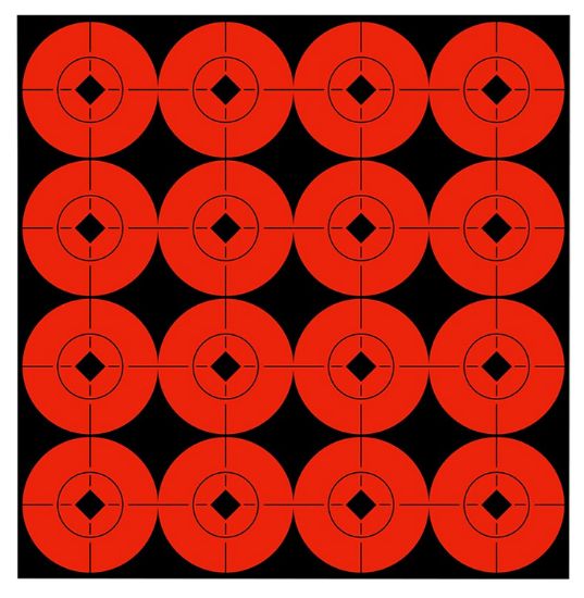 Picture of Birchwood Casey 33904 Target Spots Self-Adhesive Paper Black/Orange 1.5" Bullseye 160 Targets 