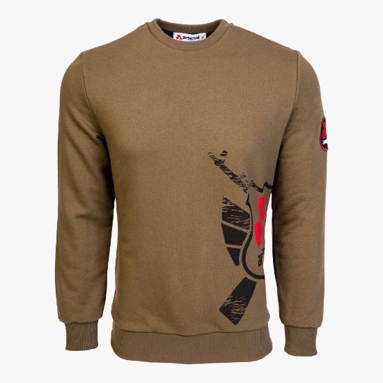 Picture of Arsenal Khaki Cotton-Poly Standard Fit Alpha Pullover Sweater