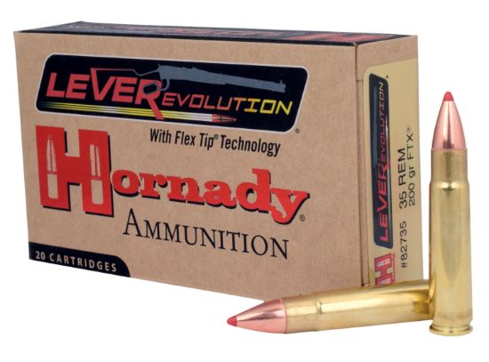 Picture of Hornady 82735 Leverevolution 35 Rem 200 Gr Flex Tip Expanding 20 Per Box/ 10 Case 