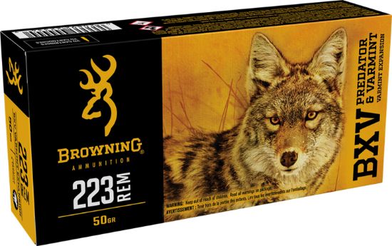 Picture of Browning Ammo B192302231 Bxv Predator & Varmint 223 Rem 50 Gr Varmint Expansion Polymer Tip 20 Per Box/ 10 Case 