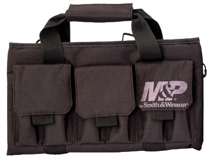 Picture of M&P Accessories 110028 Pro Tac Handgun Case Black Nylon Holds Handgun 