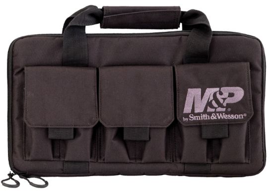 Picture of M&P Accessories 110029 Pro Tac Handgun Case Black Nylon Holds 2 Handguns 