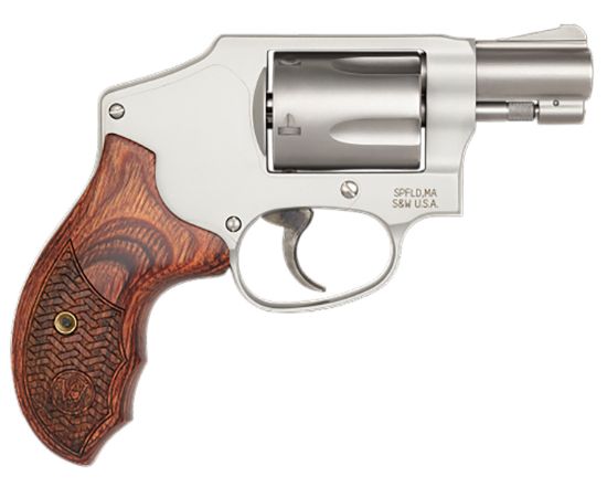 Picture of Smith & Wesson 170348 Performance Center Model 642 Enhanced Action 38 S&W Spl +P 5Rd 1.88" Stainless Steel Barrel & Cylinder Matte Silver Aluminum Frame With Custom Wood Grip 