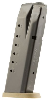 Picture of Smith & Wesson 3007346 M&P 15Rd 40 S&W Blued/Brown Floor Plate Steel 