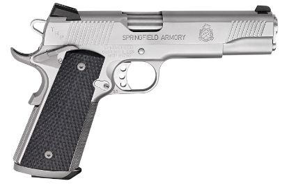 Picture of Springfield Armory Pc9107lca18 1911 Trp *Ca Compliant 45 Acp 7+1, 5" Match Grade Steel Steel Barrel, Serrated Slide & Frame W/Beavertail, Black G10 Grip 