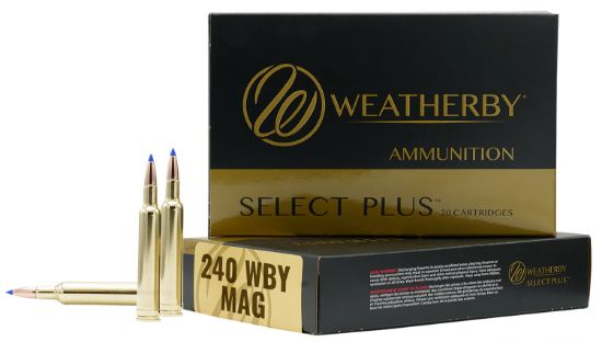 Picture of Weatherby B24080ttsx Select Plus 240 Wthby Mag 80 Gr Barnes Tipped Tsx Lead Free 20 Per Box/ 10 Case 