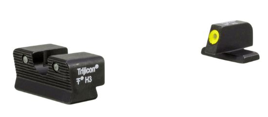 Picture of Trijicon 600865 Hd Xr Night Sights- For Sig Sauer #8 Front/#8 Rear Black | Green Tritium Yellow Outline Front Sight Green Tritium Black Outline Rear Sight 