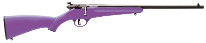 Picture of Savage Arms 13783 Rascal 22 Lr Caliber With 1Rd Capacity, 16.12" Barrel, Matte Blued Metal Finish & Purple Synthetic Stock Right Hand (Youth) 