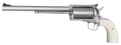 Picture of Magnum Research Bfr500sw10b Bfr Long Cylinder Extra Large Frame 500 S&W Mag 5 Shot, 10" Brushed Stainless Steel Barrel, Cylinder & Frame, Bisley White Laminate Grip, Exposed Hammer 