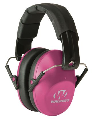 Picture of Walker's Gwpfpm1pnk Pro Low Profile Passive Muff 22 Db Over The Head Pink/Black Polymer 