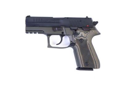 Picture of Arex Rex Zero 1Cp-07G1 Green With Hogue Checkered Green Grips 9Mm 15 Round Pistol