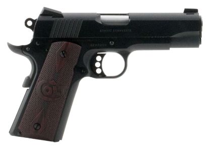 Picture of Colt Mfg O4940xe Commander Combat 45 Acp 8+1 4.25" Black Steel Barrel, Blued Serrated Slide & Carbon Steel Frame W/Beavertail, Black Cherry Checkered G10 Grips, Ambidextrous 