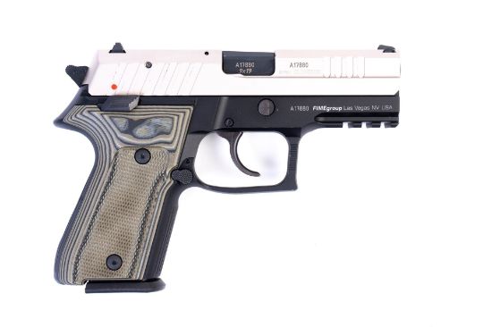 Picture of Arex Rex Zero 1Cp-08G1 Silver With Hogue Checkered Green Grips 9Mm Semi-Automatic 15 Round Pistol