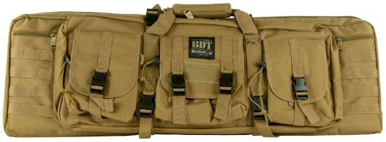 Picture of Bulldog Bdt6037t Bdt Tactical Double 37" Tan Nylon, 3 Accessory Pockets, Deluxe Padded Backstraps Lockable Zippers, Padded Internal Divider 