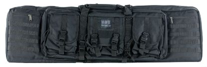 Picture of Bulldog Bdt6043b Bdt Tactical Double 43" Black Nylon, 3 Accessory Pockets, Deluxe Padded Backstraps, Lockable Zipper, Padded Internal Divider 