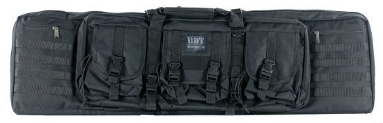 Picture of Bulldog Bdt6043b Bdt Tactical Double 43" Black Nylon, 3 Accessory Pockets, Deluxe Padded Backstraps, Lockable Zipper, Padded Internal Divider 