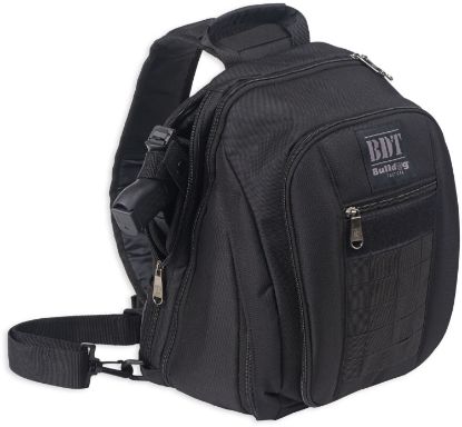 Picture of Bulldog Bdt408b Bdt Tactical Sling Pack Small Style Nylon W/ Black Finish, Padded Compartments, Conceal Carry Pockets & Includes Universal Holster 