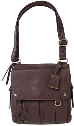 Picture of Bulldog Bdp035 Cross Body Purse W/Holster Brown Leather Most Sm Pistols & Revolvers Ambidextrous Hand 