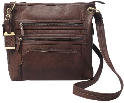 Picture of Bulldog Bdp039 Cross Body Purse W/Holster Brown Leather Most Sm Pistols & Revolvers Ambidextrous Hand 