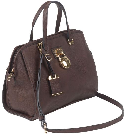 Picture of Bulldog Bdp028 Satchel Style Purse Chocolate Brown Leather Satchel Most Sm Pistols & Revolvers Ambidextrous Hand 