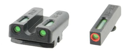 Picture of Truglo Tg13wa3pc Tfx Pro Black | Green Tritium & Fiber Optic Orange Outline Front Sight Green Tritium & Fiber Optic Rear Sight 