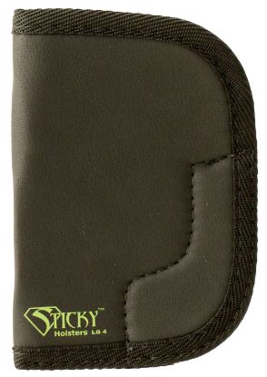 Picture of Sticky Holsters Lg4 Lg-4 Black/Green Latex Free Rubber Fits Lg Revolvers Up To 3" Ambidextrous 