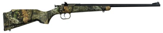 Picture of Crickett Ksa2163 Youth 22 Lr 1Rd 16.12" Blued Barrel & Receiver, Fixed Front/Adjustable Rear Peep Sight, Hydro Dipped Mossy Oak Break-Up Synthetic Stock W/11.5" Lop, Rebounding Firing Pin Safety 