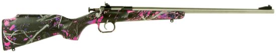 Picture of Crickett Ksa2167 Youth 22 Lr 1Rd 16.12" Stainless Steel Barrel, Fixed Front/Adjustable Rear Peep Sights, Hydro Dipped Muddy Girl Synthetic Stock W/11.5" Lop, Rebounding Firing Pin Safety 