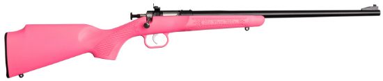 Picture of Crickett Ksa2220 Youth 22 Lr 1Rd 16.12" Blued Barrel & Receiver, Fixed Front/Adjustable Rear Peep Sights, Pink Synthetic Stock W/11.5" Lop, Rebounding Firing Pin Safety 