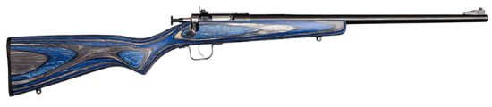 Picture of Crickett Ksa2222 Youth 22 Lr 1Rd 16.12" Blued Barrel & Receiver, Fixed Front/Adjustable Rear Peep Sights, Blue Laminate Stock W/11.5" Lop, Rebounding Firing Pin Safety 