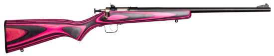 Picture of Crickett Ksa2226 Youth 22 Lr 1Rd 16.12" Stainless Steel Barrel, Fixed Front/Adjustable Rear Peep Sights, Pink/Black Laminate Stock W/11.5" Lop, Rebounding Firing Pin Safety 