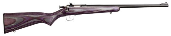 Picture of Crickett Ksa2227 Youth 22 Lr 1Rd 16.12" Blued Barrel & Receiver, Fixed Front/Adjustable Rear Sights, Purple Laminate Stock W/11.5" Lop, Rebounding Firing Pin Safety 