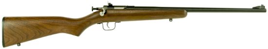 Picture of Crickett Ksa2238 Youth 22 Lr 1Rd 16.12" Blued Barrel & Receiver, Fixed Front/Adjustable Rear Peep Sights, Walnut Stock W/11.5" Lop, Rebounding Firing Pin Safety 