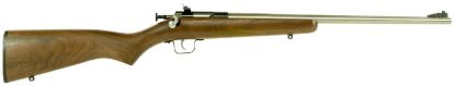 Picture of Crickett Ksa3238 Youth 22 Lr 1Rd 16.12" Stainless Steel Barrel, Fixed Front/Adjustable Rear Peep Sights, Walnut Stock W/11.5" Lop, Rebounding Firing Pin Safety 